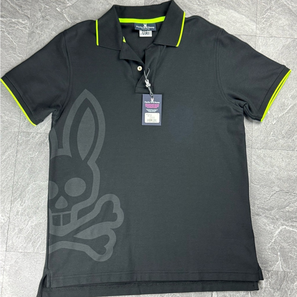 Psycho Bunny Polo Shirt with Neon Highlights
